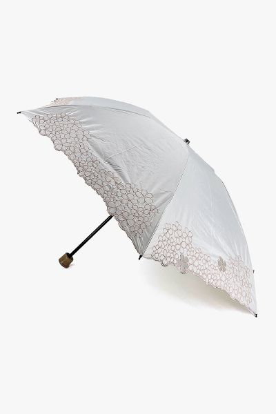 【hypnotizeworks】マーガレット 晴雨兼用 バンブー3段折りたたみ傘